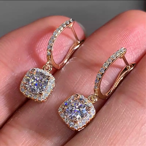 Jewelry - New Trendy Square Shape Drop Earrings Brilliant